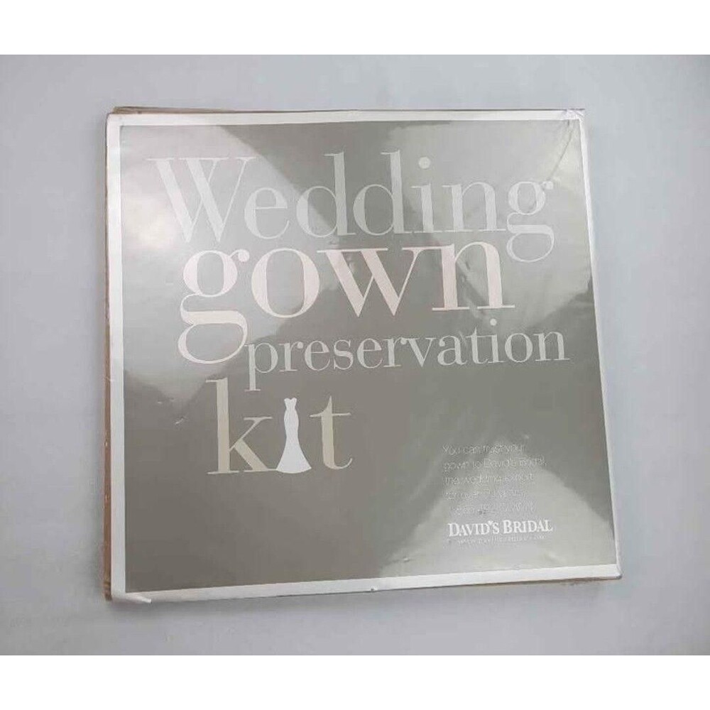 David's Bridal Wedding Gown Preservation Kit Gray One Size 8093-0018 Cardboard